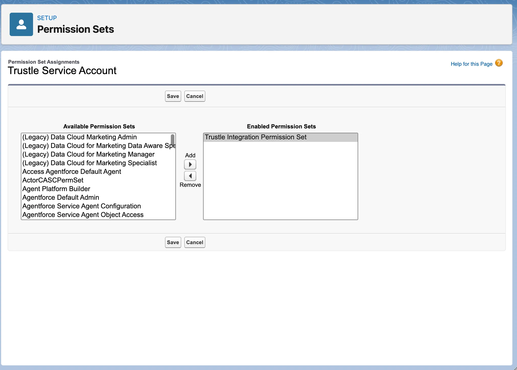 Add the Trustle permission set