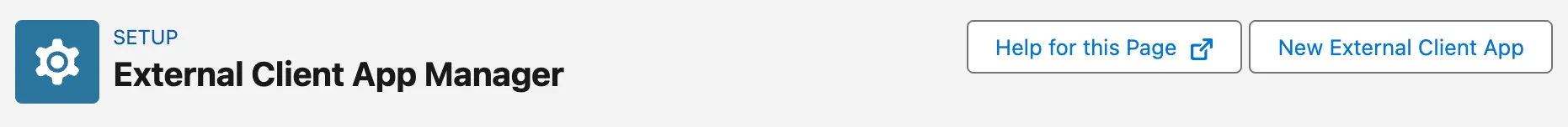 Click New external client app