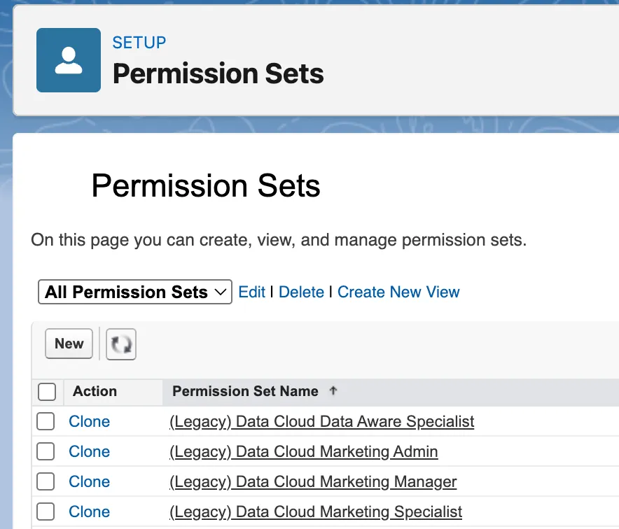 Click New permission set