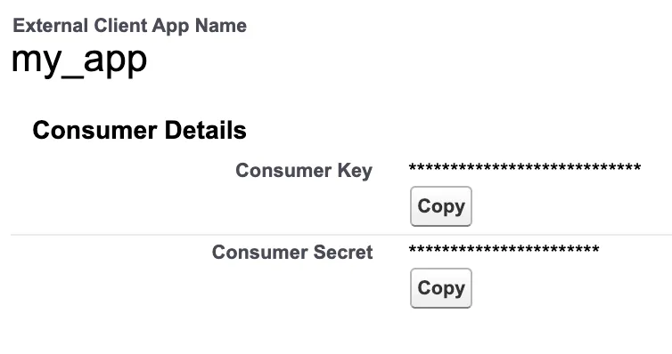 Consumer Key and Consumer Secret