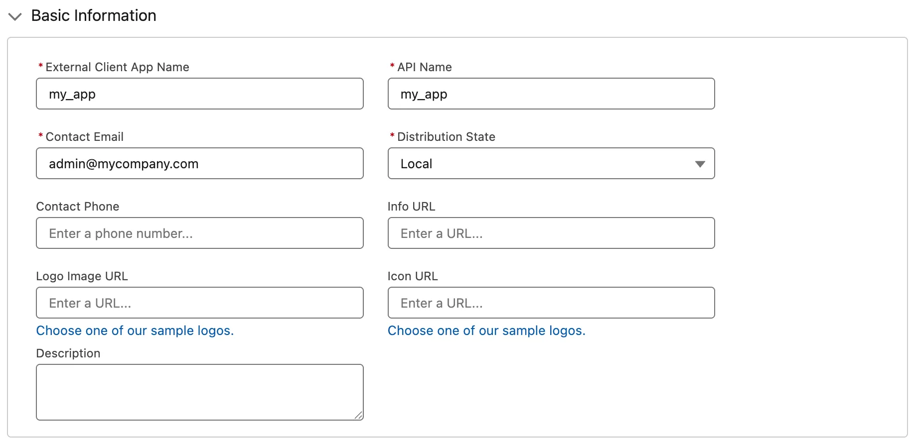 Fill in Basic Information fields