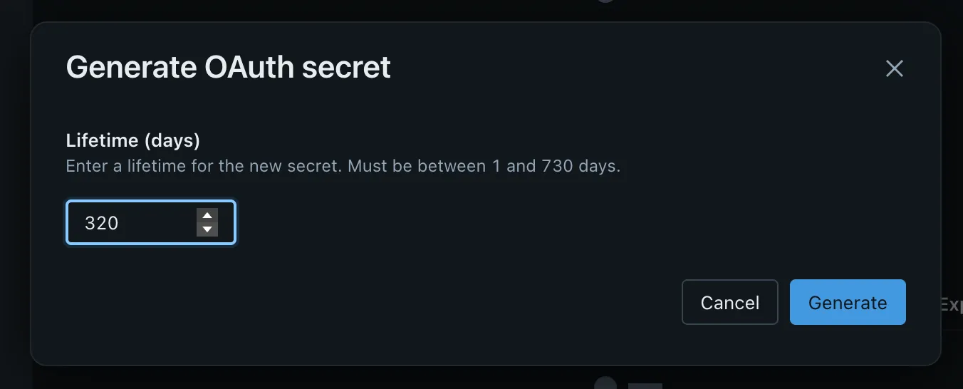 Generate OAuth secrets