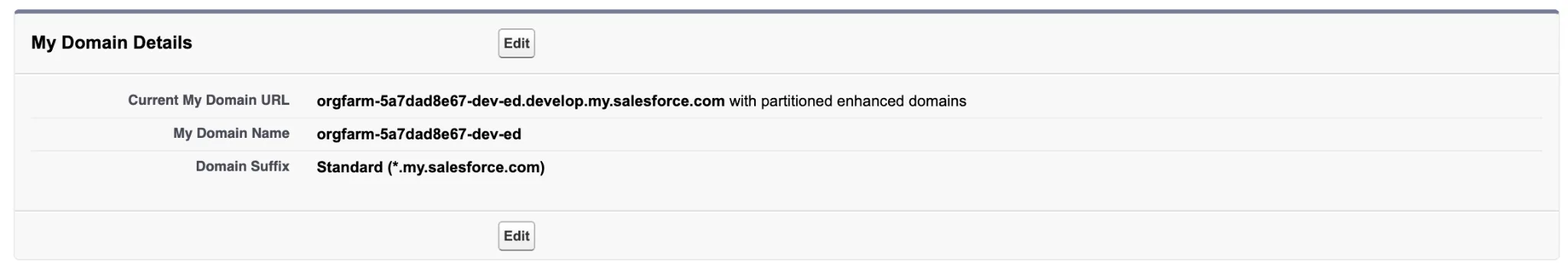 My Domain Details