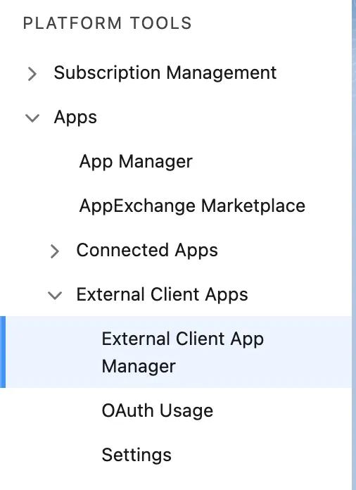 External Client App Manager