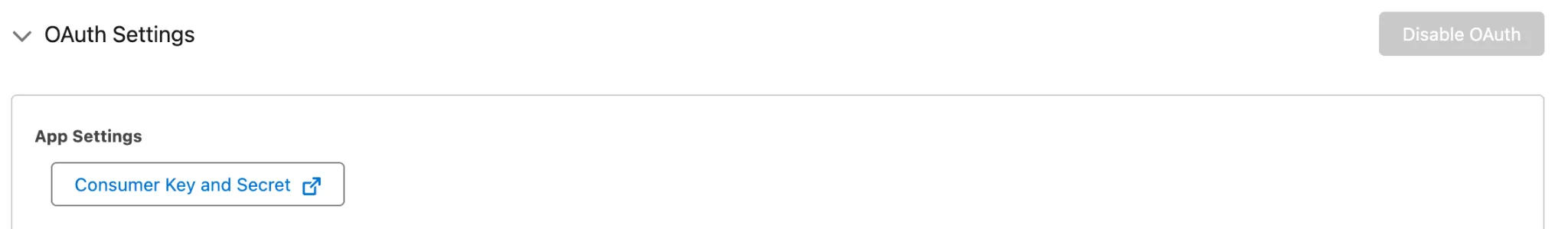 Open OAuth Settings