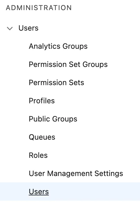 Open Users Administration